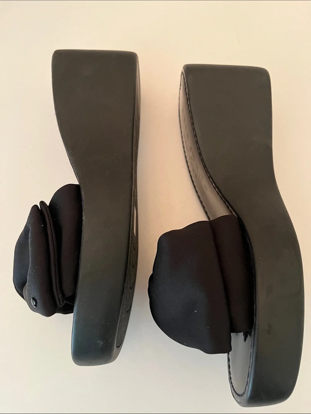 Kate Spade Bikini Bow Platform Sandals, black, size 8